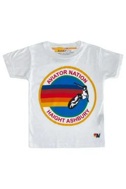 Kid's Tees | Aviator Nation KID'S HAIGHT ASHBURY TEE - WHITE