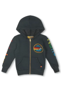Kid's Hoodies | Aviator Nation KID'S MALIBU ZIP HOODIE - CHARCOAL