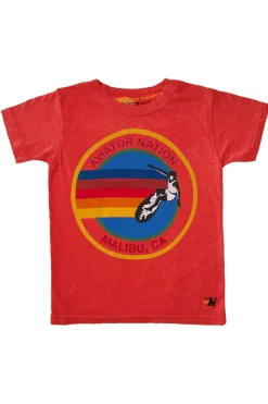 Kid's Tees | Aviator Nation KIDS MALIBU TEE - RED