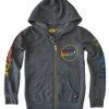 Kid's Hoodies | Aviator Nation KID'S MILL VALLEY ZIP HOODIE - VINTAGE CHARCOAL VINTAGECHARCOAL