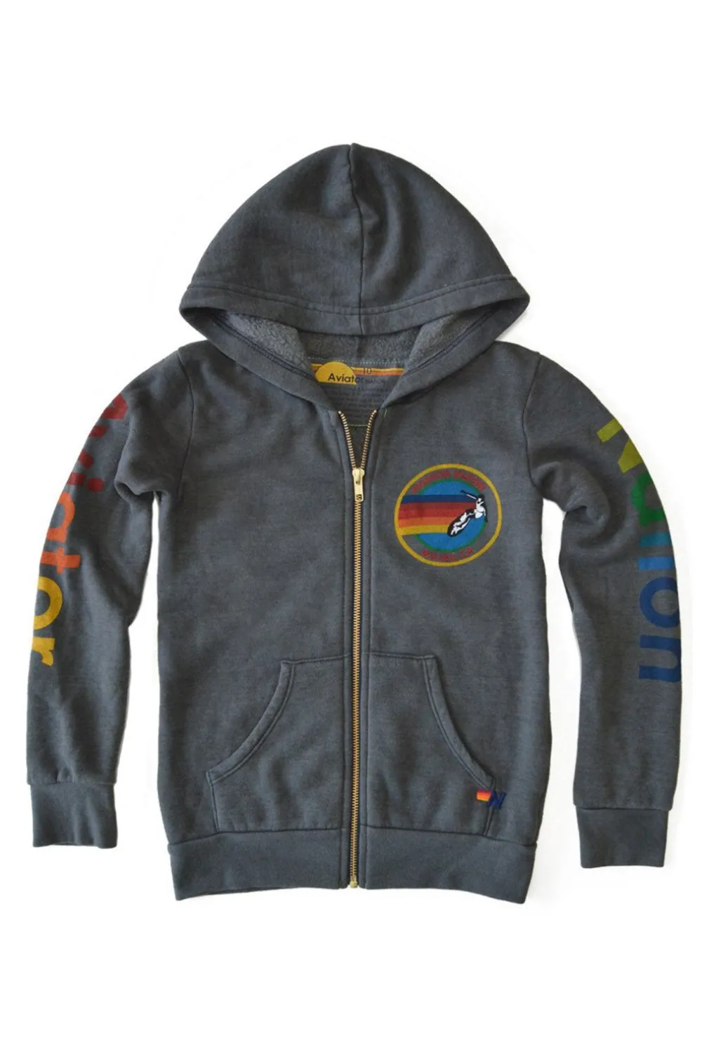 Kid's Hoodies | Aviator Nation KID'S MILL VALLEY ZIP HOODIE - VINTAGE CHARCOAL VINTAGECHARCOAL
