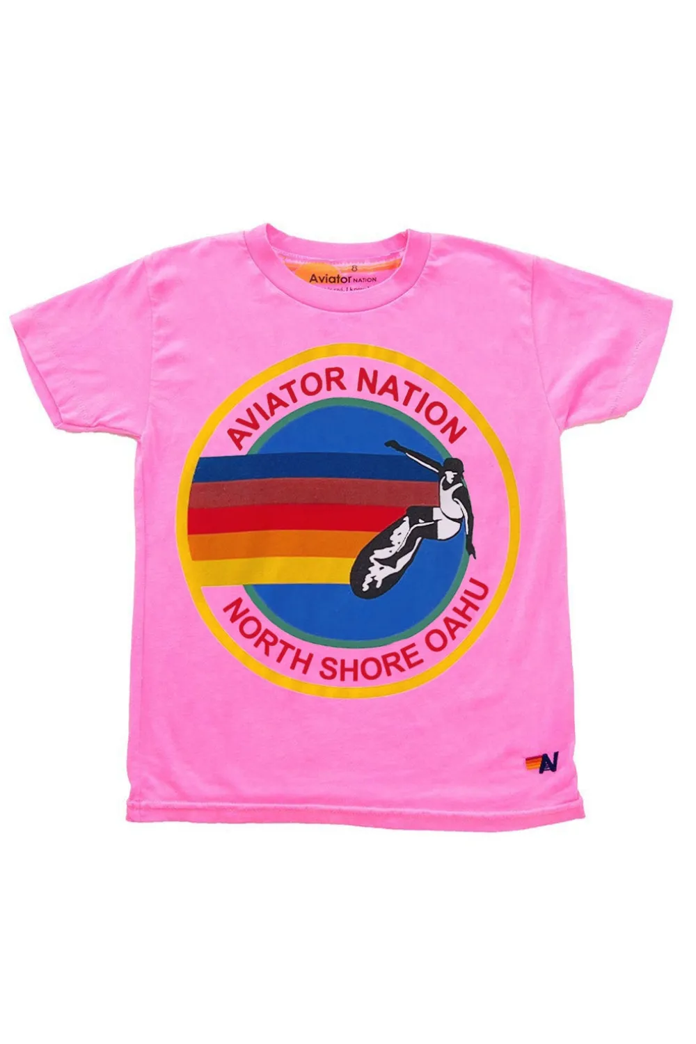 Kid's Tees | Aviator Nation KIDS NORTH SHORE TEE - NEON PINK NEONPINK