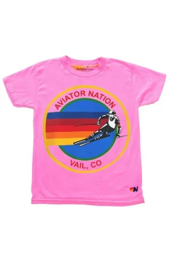 Kid's Tees | Aviator Nation KID'S VAIL TEE - NEON PINK NEONPINK