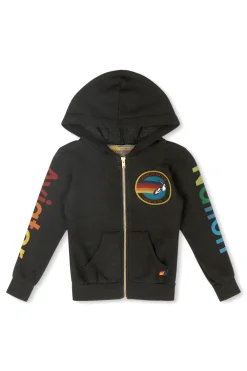 Kid's Hoodies | Aviator Nation KID'S ZIP HOODIE - BLACK