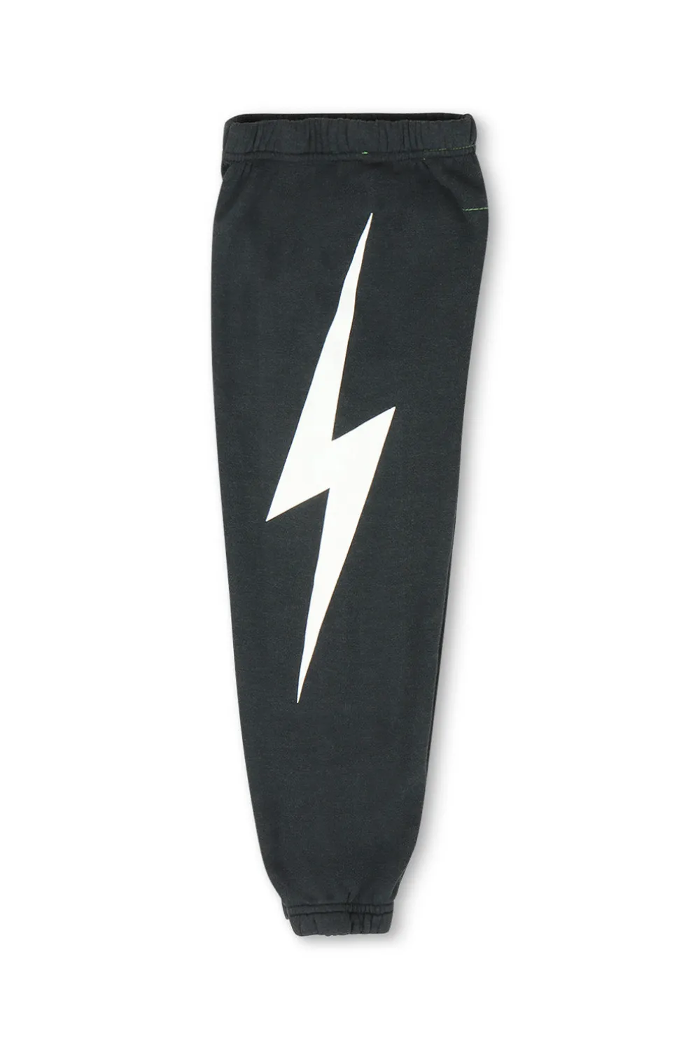 Kid's Sweatpants | Aviator Nation KIDS BOLT PRINT SWEATPANTS - CHARCOAL // WHITE CHARCOAL//WHITE