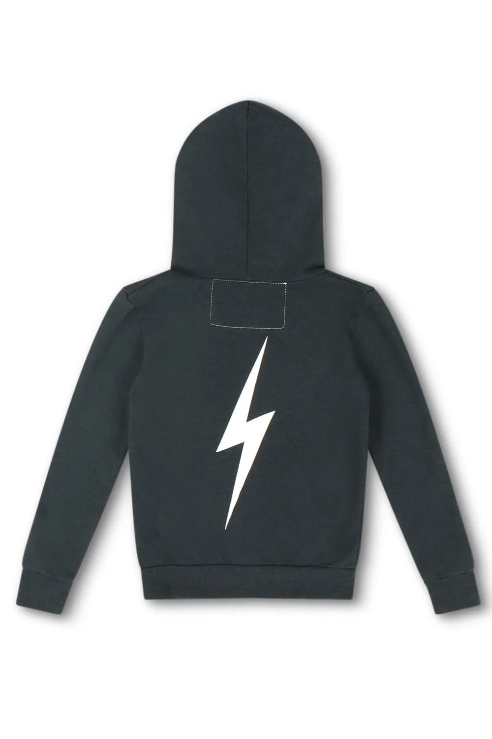 Kid's Hoodies | Aviator Nation KIDS BOLT PRINT ZIP HOODIE - CHARCOAL // WHITE CHARCOAL//WHITE