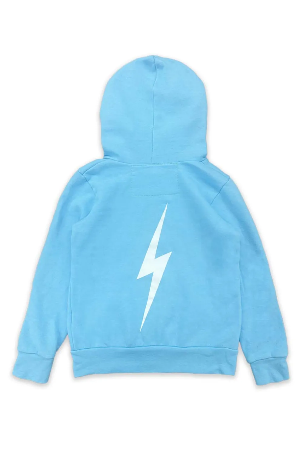 Kid's Hoodies | Aviator Nation KIDS BOLT PRINT ZIP HOODIE - SKY // WHITE SKY//WHITE