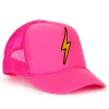 Kid's Trucker Hats | Aviator Nation KID'S BOLT VINTAGE TRUCKER HAT theperfectpairing!Allofourproductsgothroughanintensebreaking-downprocessthatgivesthemavintagefeelyou'lllovebecauseit'sbrokeninfromdayoneofwearingit.Allofourkid'shatsareadjustableandsmallerthantheadulthats.