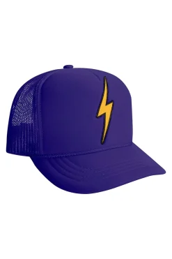 Kid's Trucker Hats | Aviator Nation KID'S BOLT VINTAGE TRUCKER HAT theperfectpairing!Allofourproductsgothroughanintensebreaking-downprocessthatgivesthemavintagefeelyou'lllovebecauseit'sbrokeninfromdayoneofwearingit.Allofourkid'shatsareadjustableandsmallerthantheadulthats.