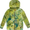 Kid's Hoodies | Aviator Nation KID'S HAND DYED ZIP HOODIE - TIE DYE GREEN YELLOW TIEDYEGREENYELLOW