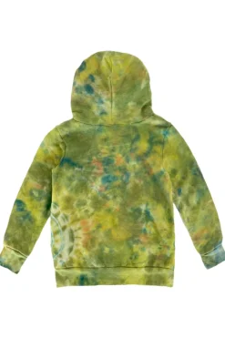 Kid's Hoodies | Aviator Nation KID'S HAND DYED ZIP HOODIE - TIE DYE GREEN YELLOW TIEDYEGREENYELLOW