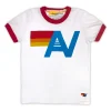 Kid's Tees | Aviator Nation KID'S LOGO RINGER TEE - WHITE // RED WHITE//RED