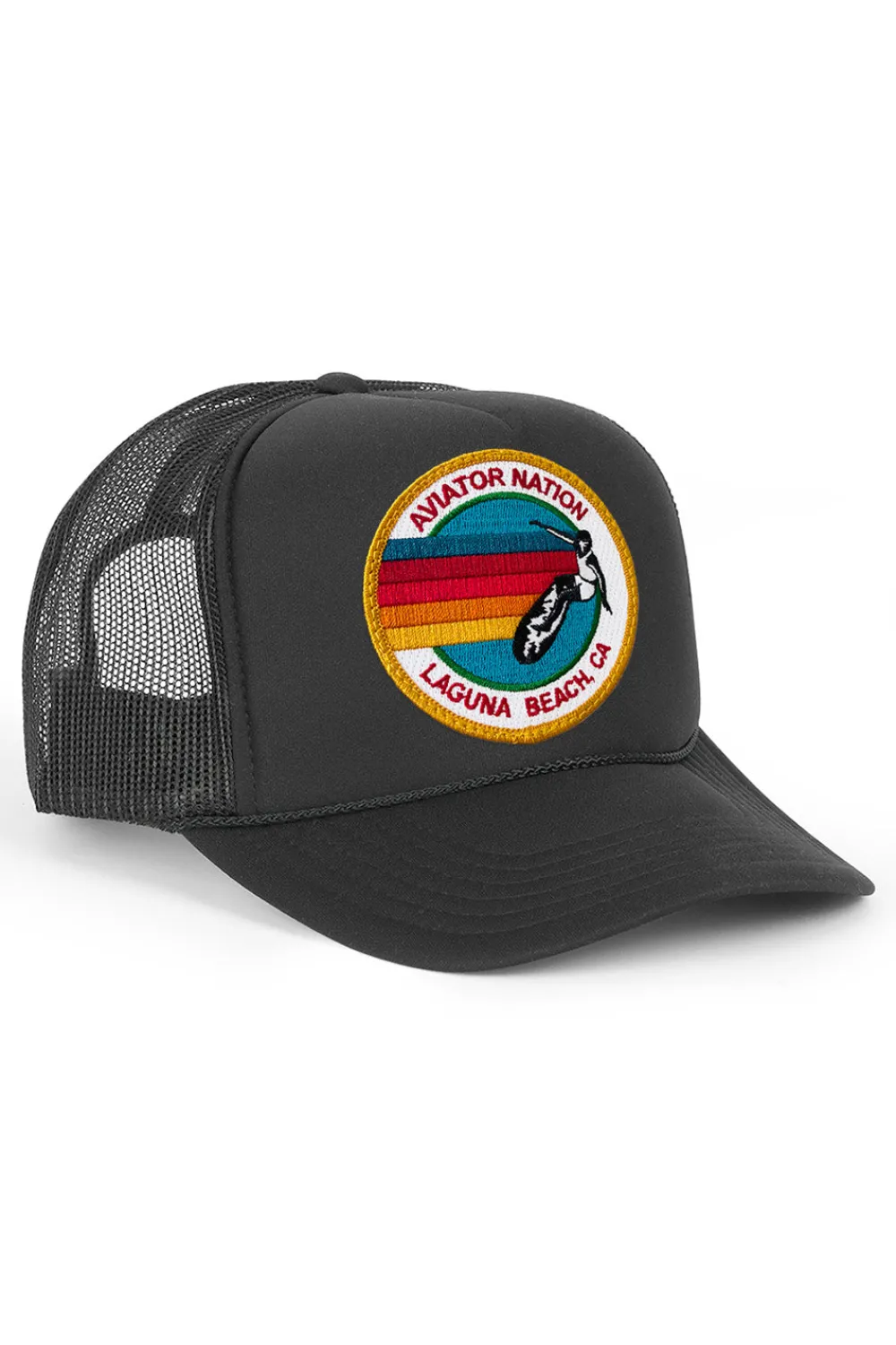 Kid's Trucker Hats | Aviator Nation KID'S SIGNATURE LAGUNA BEACH LOGO - VINTAGE TRUCKER HAT VINTAGETRUCKERHAT
