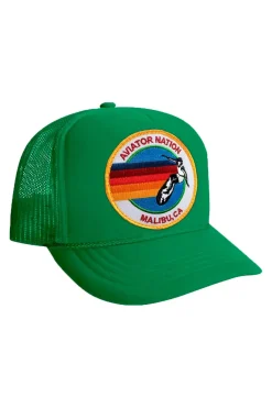 Kid's Trucker Hats | Aviator Nation KIDS SIGNATURE MALBIU VINTAGE TRUCKER HAT