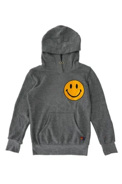 Kid's Hoodies | Aviator Nation KID'S SMILEY 2 PULLOVER HOODIE - HEATHER GREY HEATHERGREY
