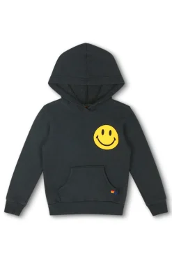 Kid's Hoodies | Aviator Nation KID'S SMILEY 2 PULLOVER HOODIE - CHARCOAL