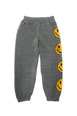 Kid's Sweatpants | Aviator Nation KID'S SMILEY 2 SWEATPANTS - HEATHER GREY HEATHERGREY