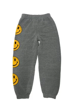 Kid's Sweatpants | Aviator Nation KID'S SMILEY 2 SWEATPANTS - HEATHER GREY HEATHERGREY
