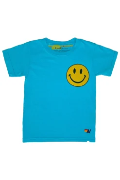 Kid's Tees | Aviator Nation KID'S SMILEY 2 TEE - NEON BLUE NEONBLUE