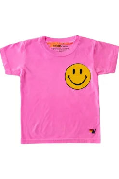 Kid's Tees | Aviator Nation KID'S SMILEY 2 TEE - NEON PINK NEONPINK