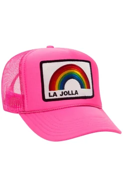Trucker Hats | Trucker Hats | Aviator Nation LA JOLLA RAINBOW VINTAGE TRUCKER HAT