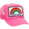 Trucker Hats | Trucker Hats | Aviator Nation LAGUNA BEACH RAINBOW VINTAGE TRUCKER