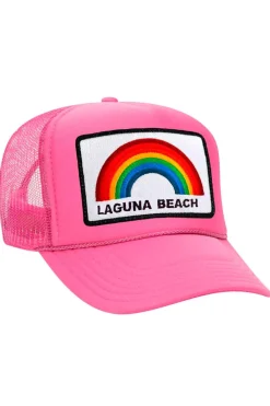 Trucker Hats | Trucker Hats | Aviator Nation LAGUNA BEACH RAINBOW VINTAGE TRUCKER