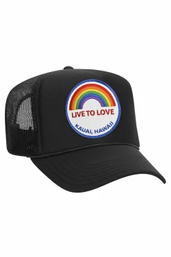Trucker Hats | Trucker Hats | Aviator Nation LIVE TO LOVE VINTAGE TRUCKER HAT {{threshold-message}}