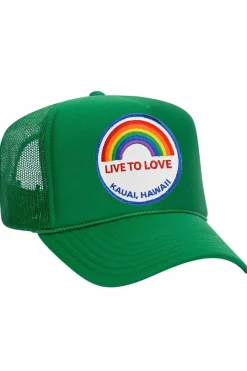 Trucker Hats | Trucker Hats | Aviator Nation LIVE TO LOVE VINTAGE TRUCKER HAT {{threshold-message}}