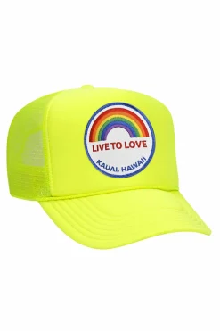 Trucker Hats | Trucker Hats | Aviator Nation LIVE TO LOVE VINTAGE TRUCKER HAT {{threshold-message}}