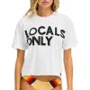 Boyfriend Tees | Tees | Aviator Nation LOCALS ONLY BOYFRIEND TEE - WHITE