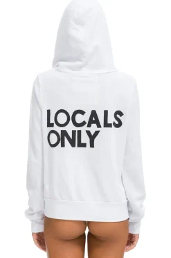 Hoodies | Hoodies | Aviator Nation LOCALS ONLY HOODIE - WHITE