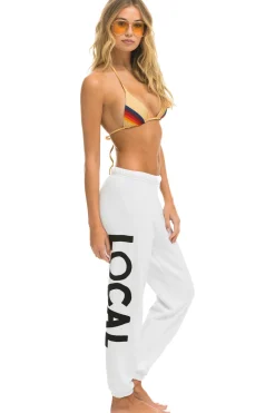 Sweatpants | Aviator Nation LOCALS ONLY SWEATPANTS - WHITE