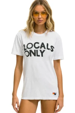 Tees | Tees | Aviator Nation LOCALS ONLY TEE - WHITE
