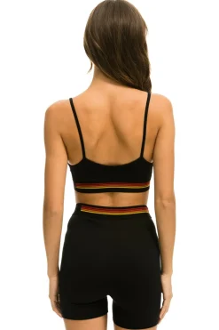 Activewear | Activewear | Aviator Nation LOGO 4 INCH HI-RISE BIKER SHORT - BLACK