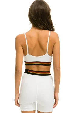 Activewear | Activewear | Aviator Nation LOGO 4 INCH HI-RISE BIKER SHORT - WHITE