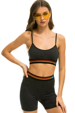 Activewear | Activewear | Aviator Nation LOGO 4 INCH HI-RISE BIKER SHORT - CHARCOAL