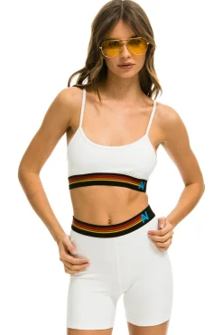 Activewear | Activewear | Aviator Nation LOGO ADJUSTABLE BRALETTE - WHITE