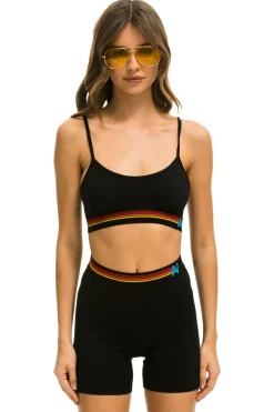 Activewear | Activewear | Aviator Nation LOGO ADJUSTABLE BRALETTE - BLACK