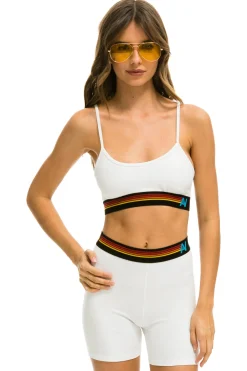 Activewear | Activewear | Aviator Nation LOGO ADJUSTABLE BRALETTE - WHITE