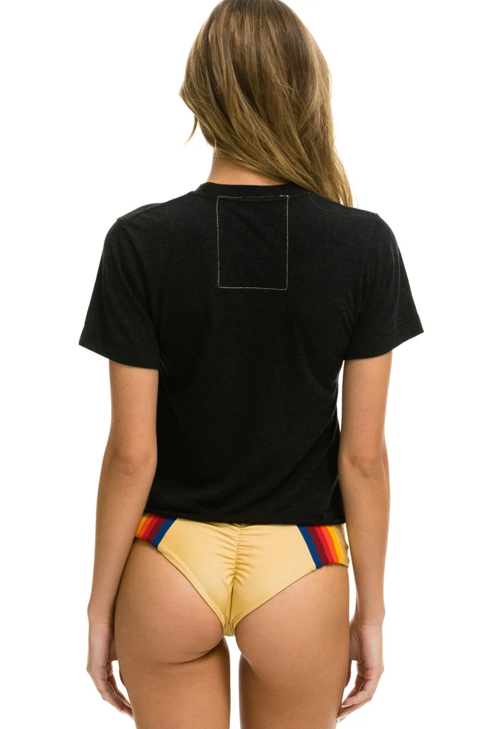 Boyfriend Tees | Tees | Aviator Nation LOGO BOYFRIEND TEE - BLACK