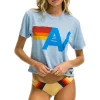 Boyfriend Tees | Tees | Aviator Nation LOGO BOYFRIEND TEE - ICE