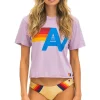 Boyfriend Tees | Tees | Aviator Nation LOGO BOYFRIEND TEE - MAUVE