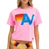 Boyfriend Tees | Tees | Aviator Nation LOGO BOYFRIEND TEE - NEON PINK NEONPINK