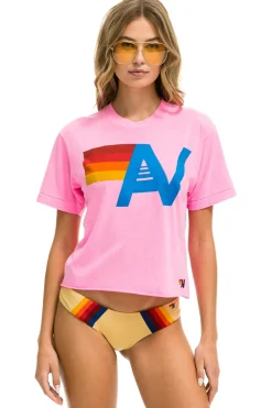 Boyfriend Tees | Tees | Aviator Nation LOGO BOYFRIEND TEE - NEON PINK NEONPINK