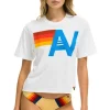 Boyfriend Tees | Tees | Aviator Nation LOGO BOYFRIEND TEE - WHITE
