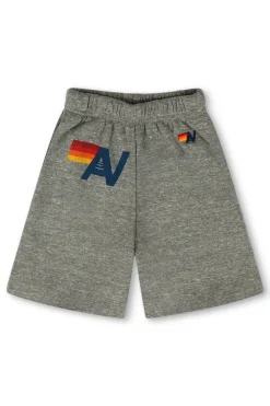 Kid's Shorts | Aviator Nation LOGO KIDS SWEATSHORTS - HEATHER