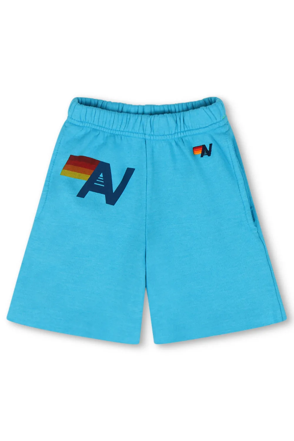 Kid's Shorts | Aviator Nation LOGO KIDS SWEATSHORTS - NEON BLUE NEONBLUE