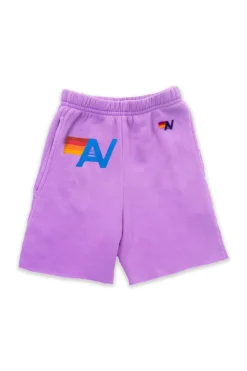 Kid's Shorts | Aviator Nation LOGO KIDS SWEATSHORTS - NEON PURPLE NEONPURPLE