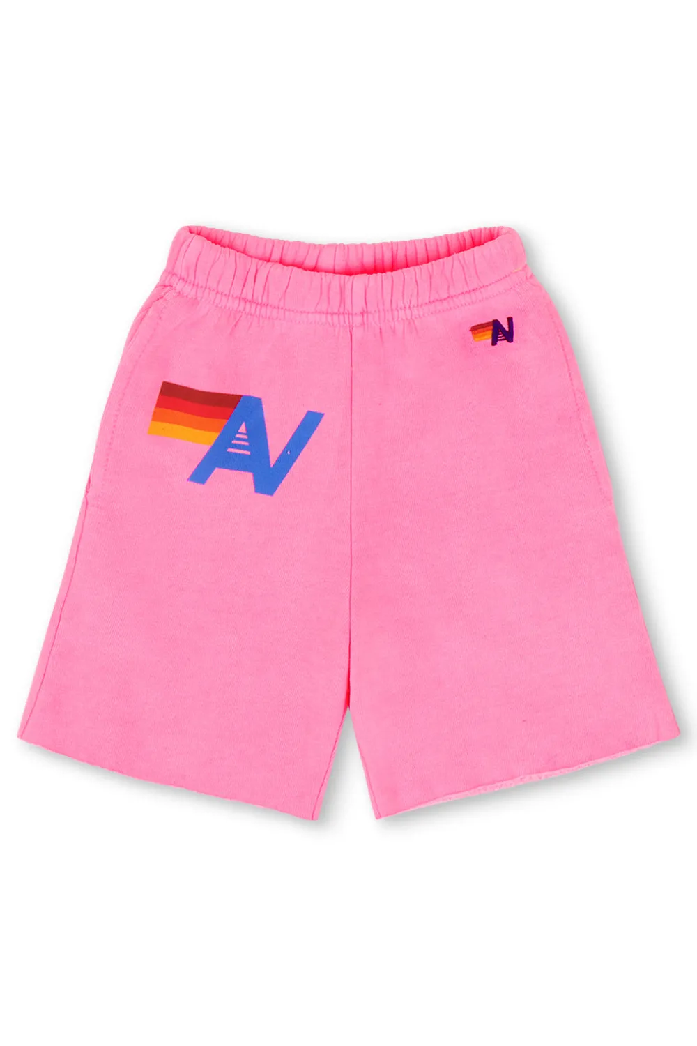 Kid's Shorts | Aviator Nation LOGO KIDS SWEATSHORTS - NEON PINK NEONPINK